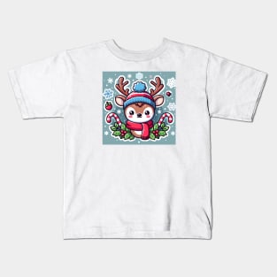 Cute Deer Christmas Kids T-Shirt